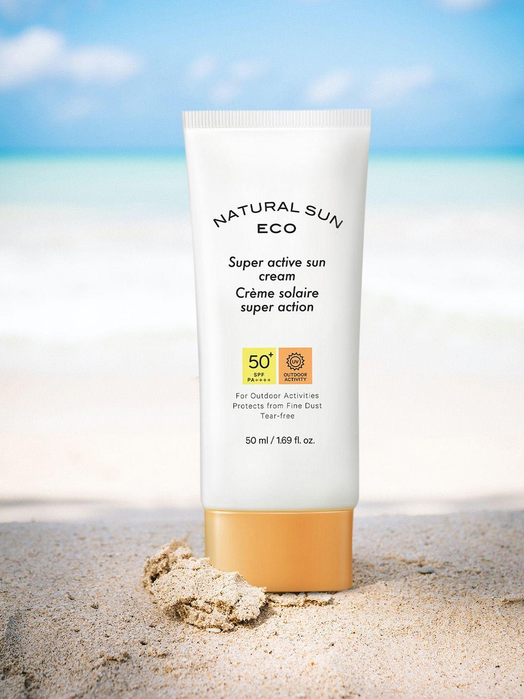 the face shop natural sun eco super active spf 50+ pa++++ sun cream - 50 ml