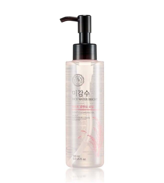 the face shop rice water bright light cleansing oil for effective makeup remover - 150 ml