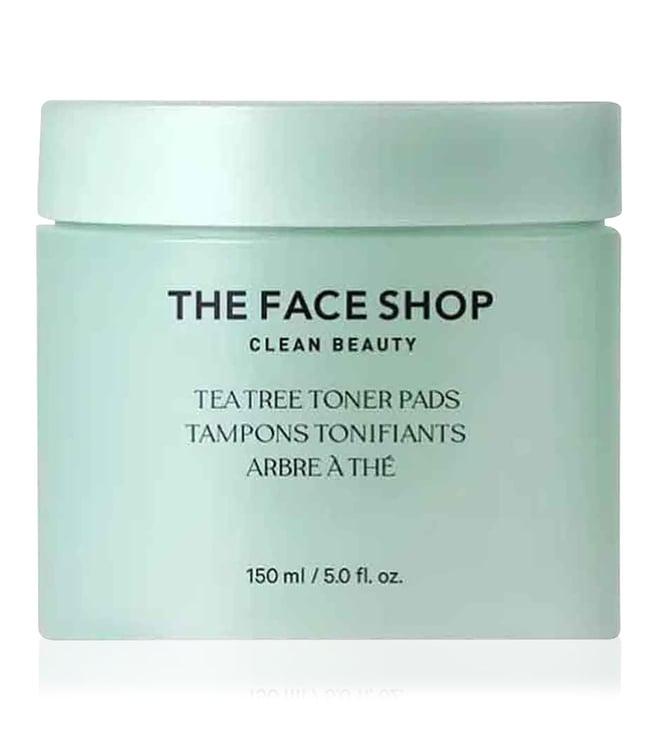 the face shop tea tree toner pads with ip- bha, pha & hyaluronic acid - 150 ml