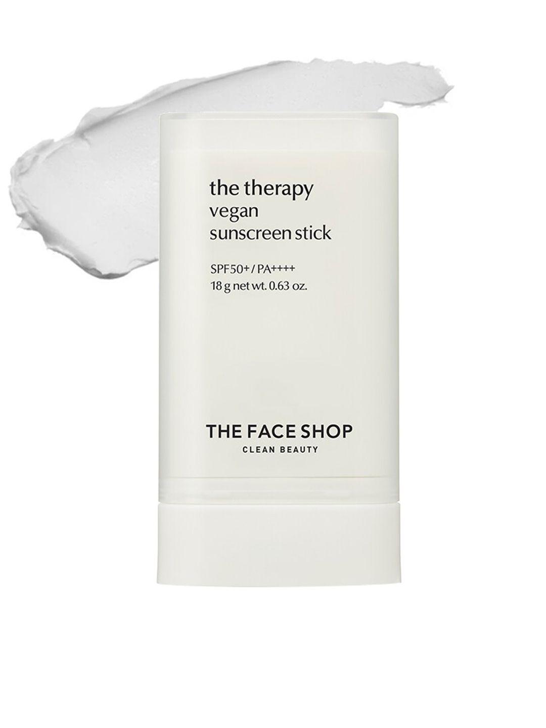 the face shop the therapy vegan sunscreen stick spf50+ - 18g