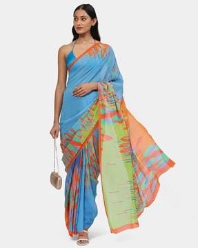 the georgette printed saree