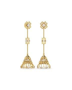 the gherardo 18 kt yellow gold diamond dangler earrings