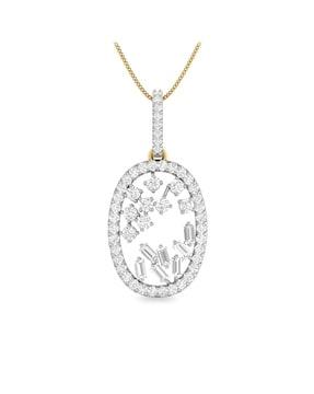 the harmonie yellow gold diamond studded pendant