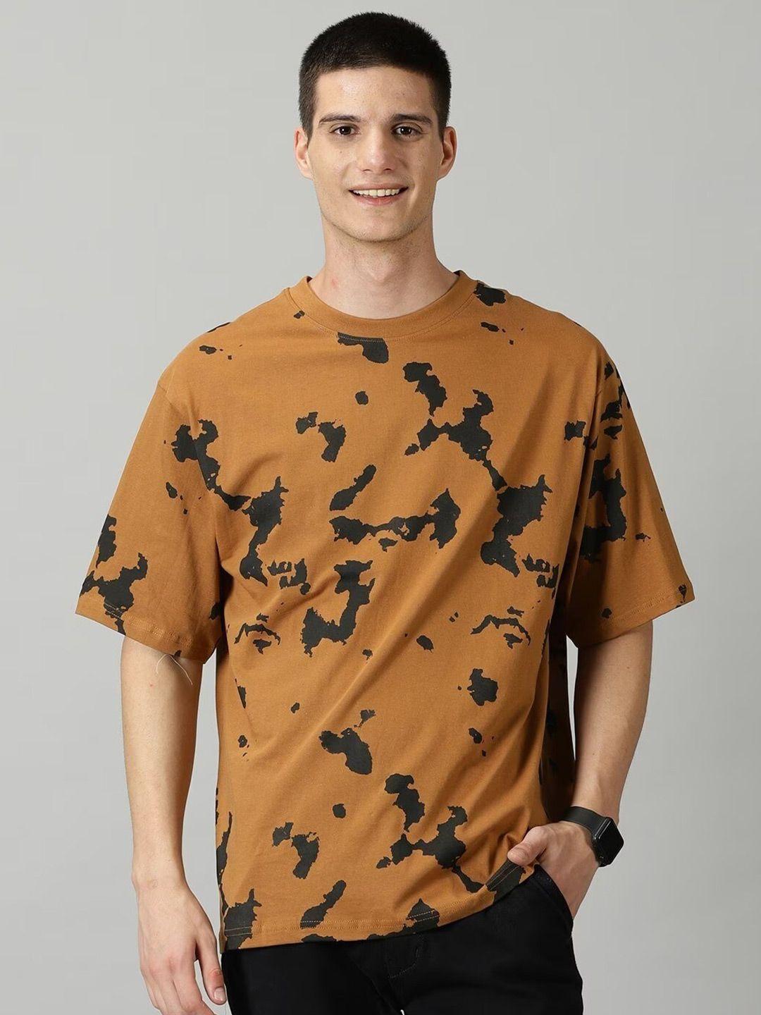 the hollander abstract printed relaxed fit drop-shoulder pure cotton t-shirt