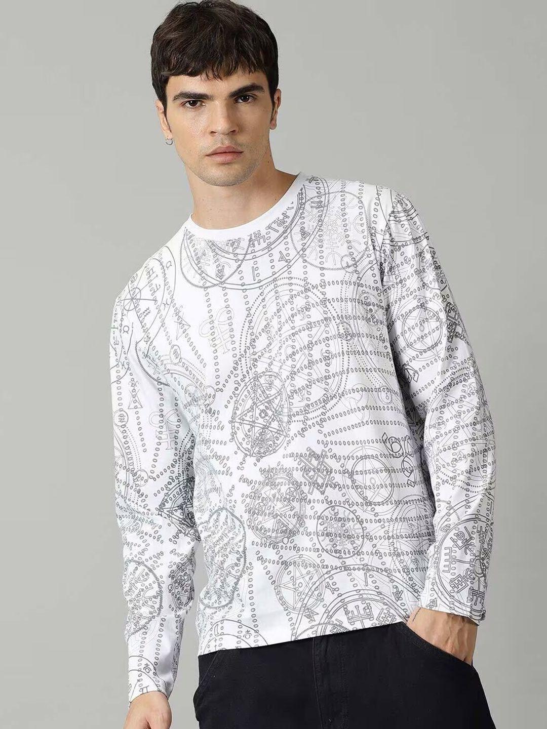 the hollander geometric printed pure cotton t-shirt