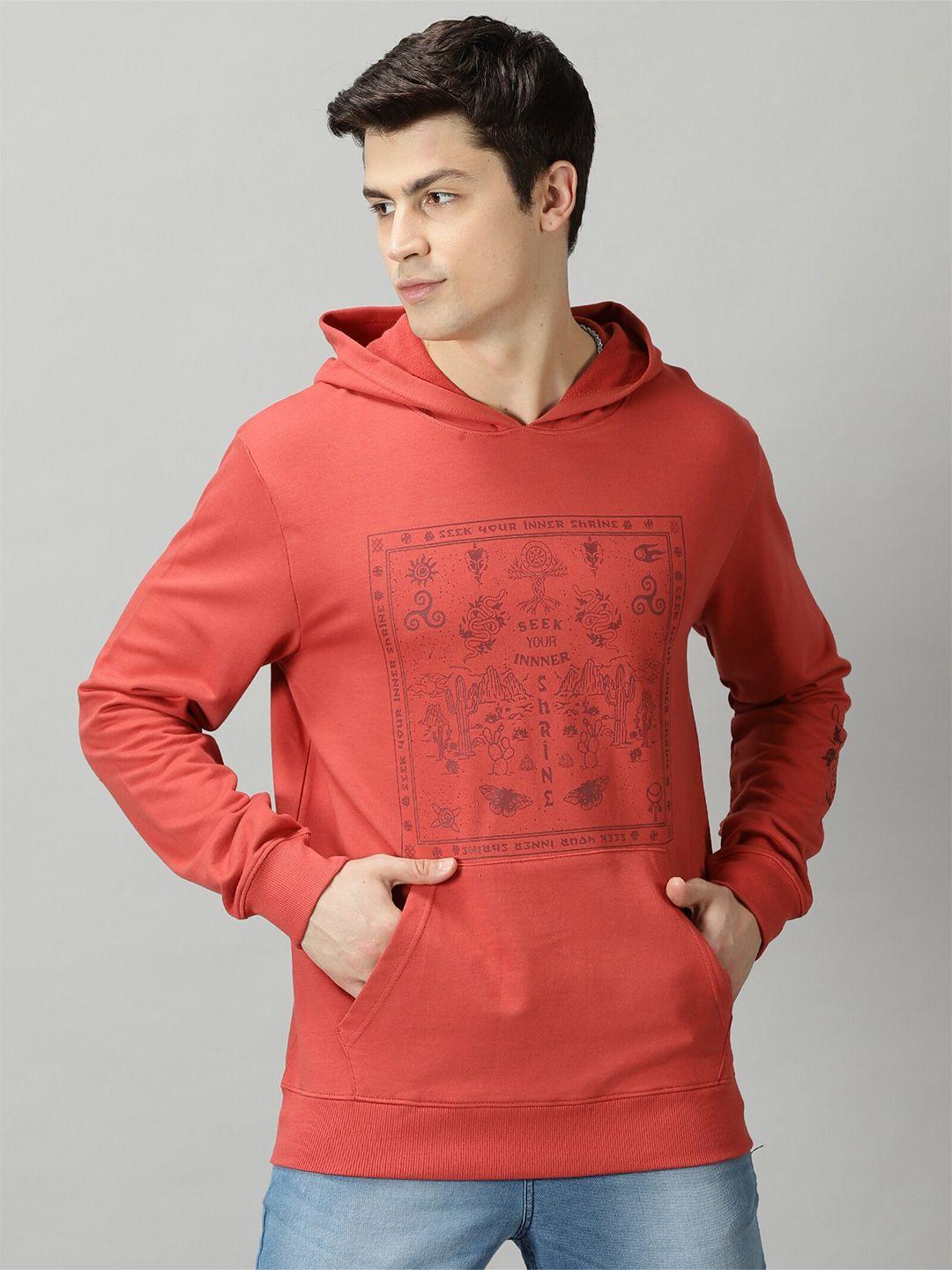 the hollander graphic printed hooded regular fit cotton casual t-shirt