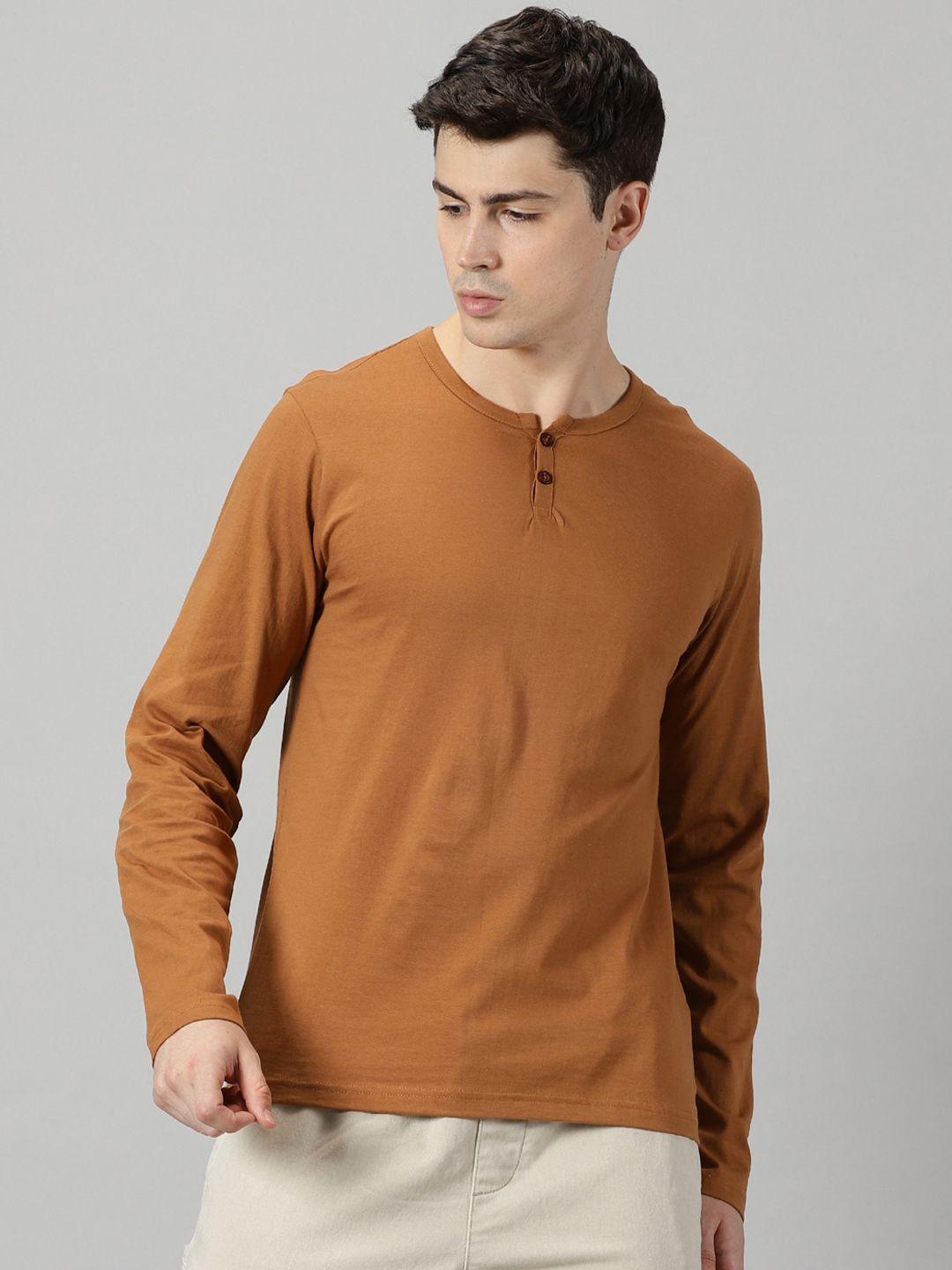 the hollander henley neck long sleeves cotton t-shirt