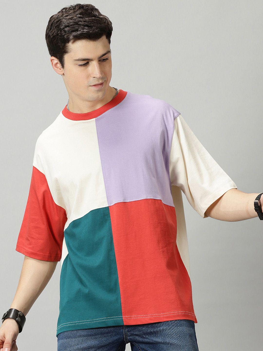 the hollander men multicoloured colourblocked pockets t-shirt