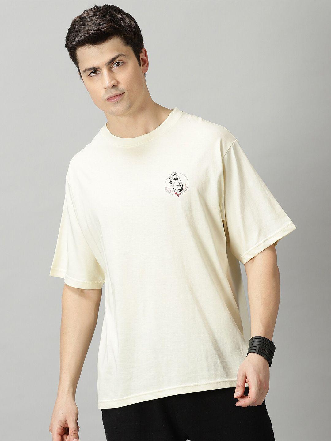 the hollander typography printed drop-shoulder sleeves cotton t-shirt