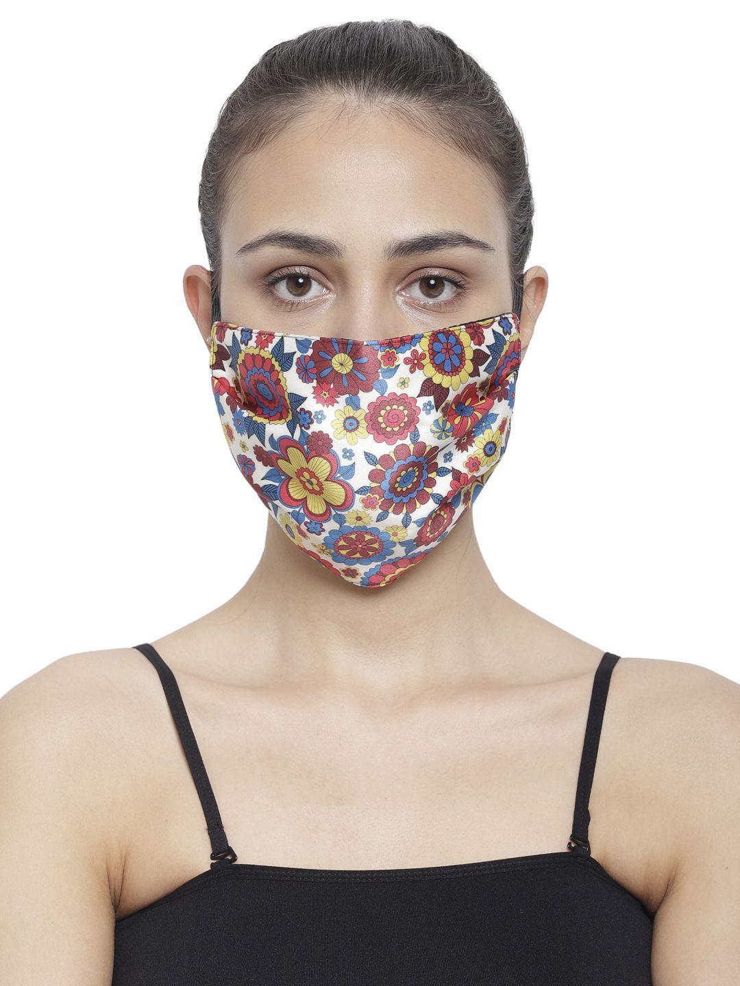 the house of tara adults multicoloured printed 3-ply reusable cloth mask