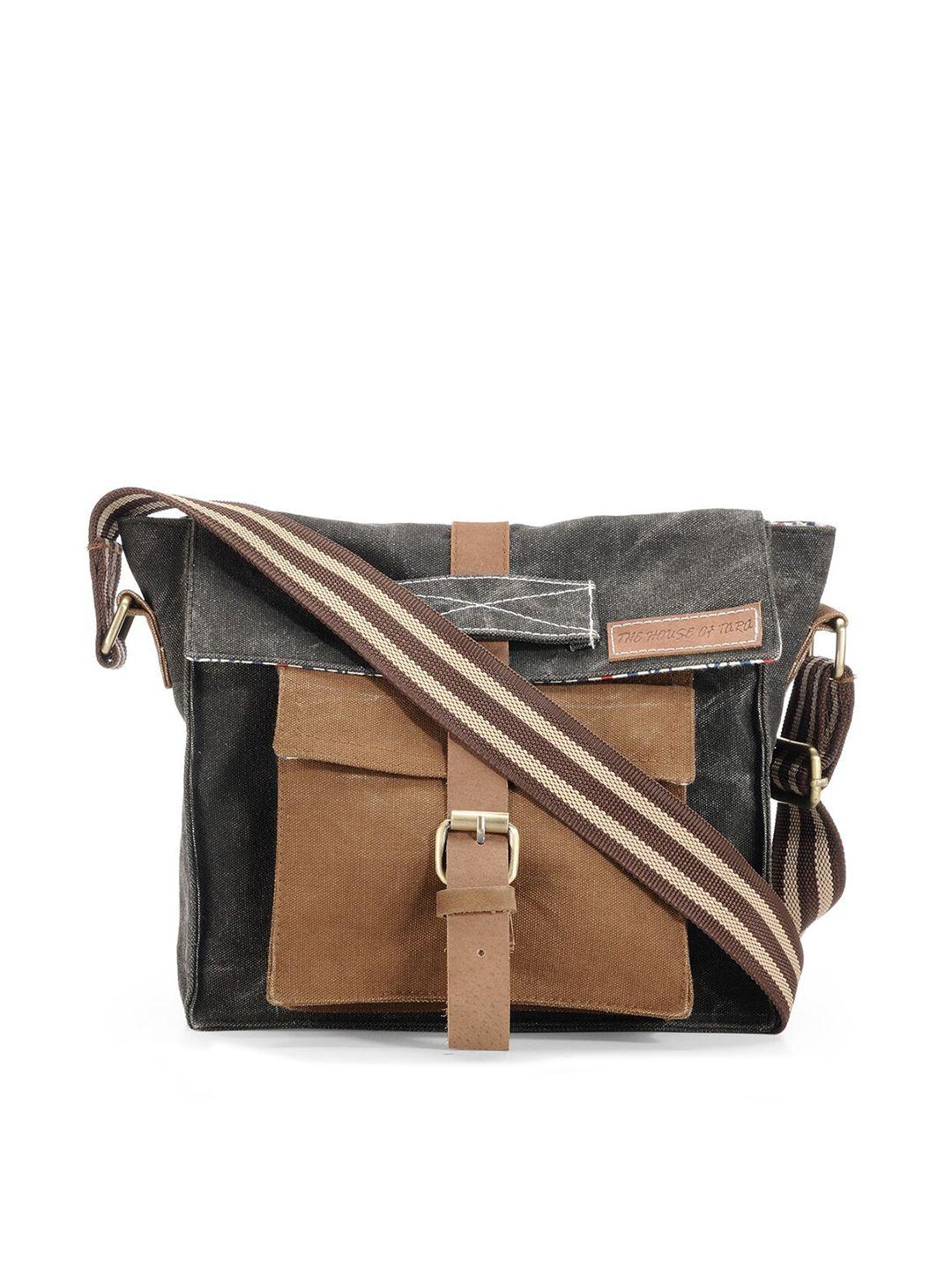 the house of tara colourblocked messenger bag