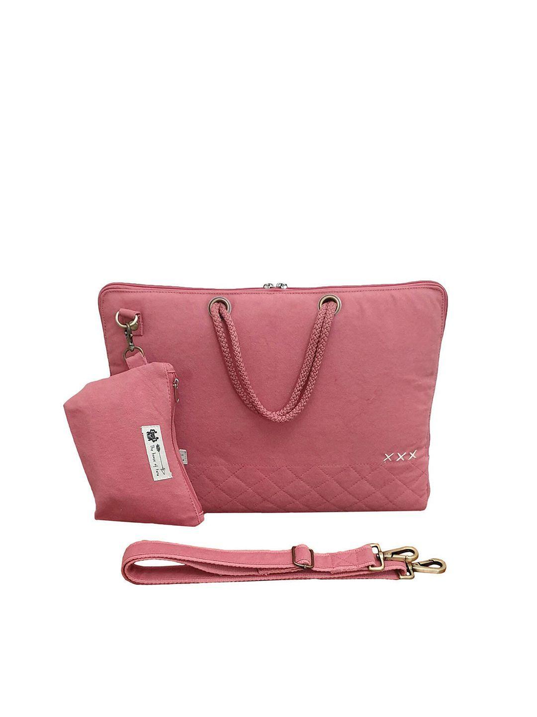 the house of tara unisex pink laptop bag