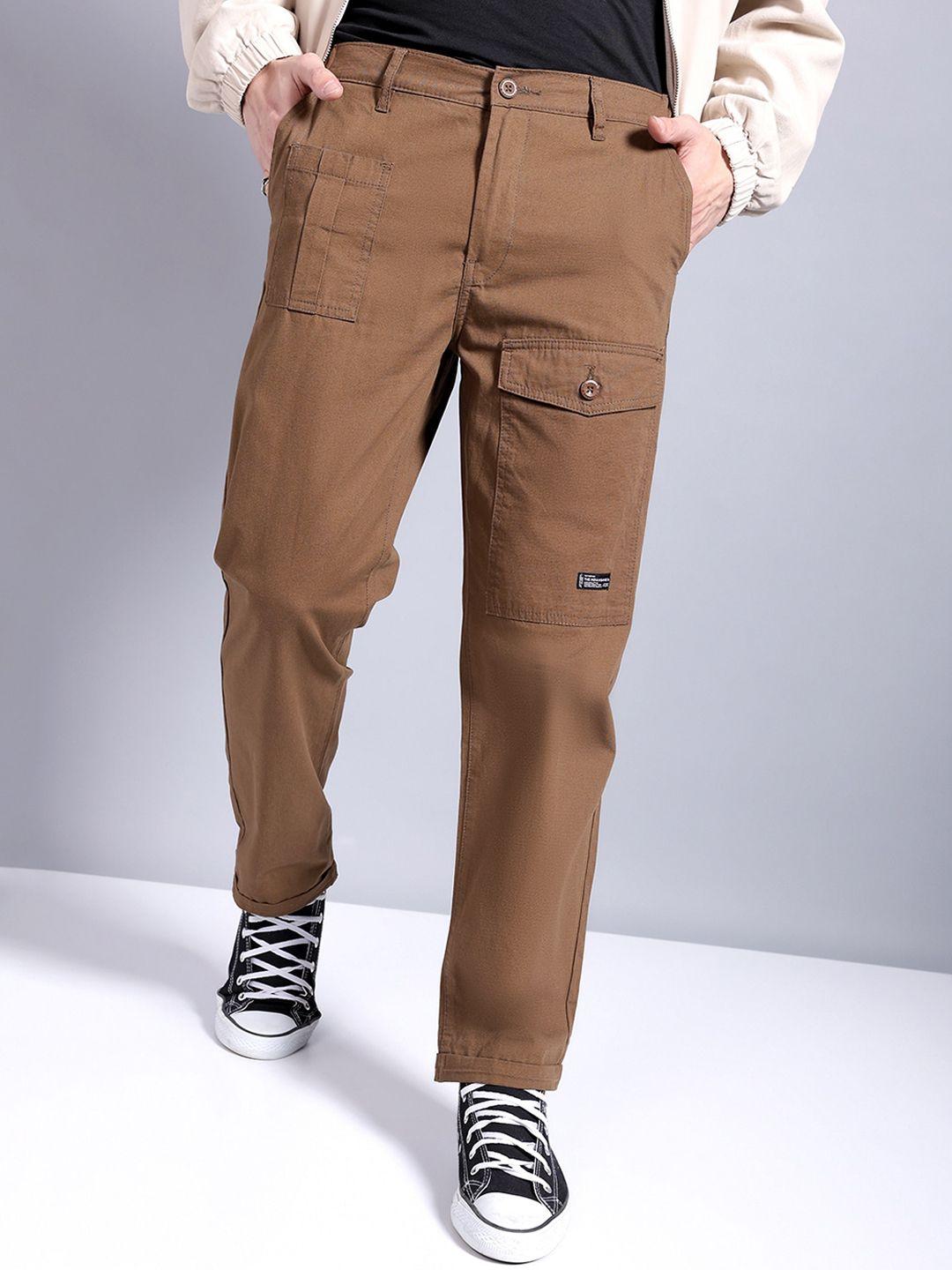 the indian garage co loose fit cotton cargos trousers