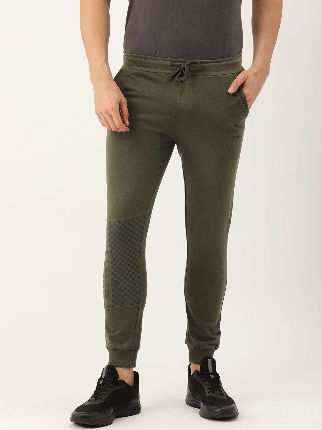 the indian garage co men's olive solid track pants