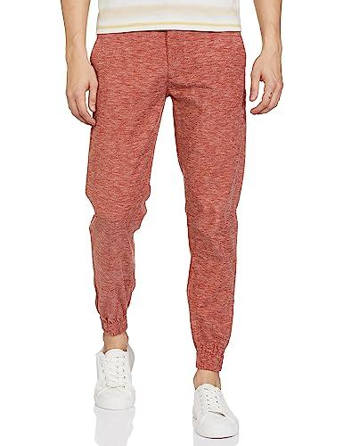 the indian garage co men's slim fit joggers (0722-bancjgr-03_orange_30)