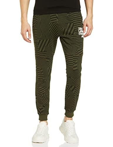 the indian garage co men's slim fit joggers (1121-jog-07-1_olive_m)