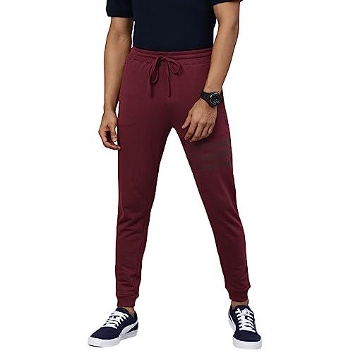 the indian garage co men's slim fit joggers (1220jog08-04_maroon_m)