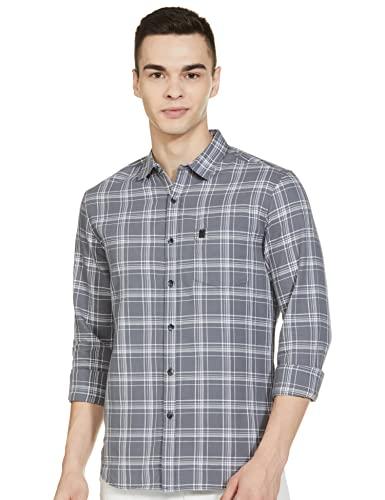 the indian garage co men's slim fit shirt (0822-sh361-01_grey xl)