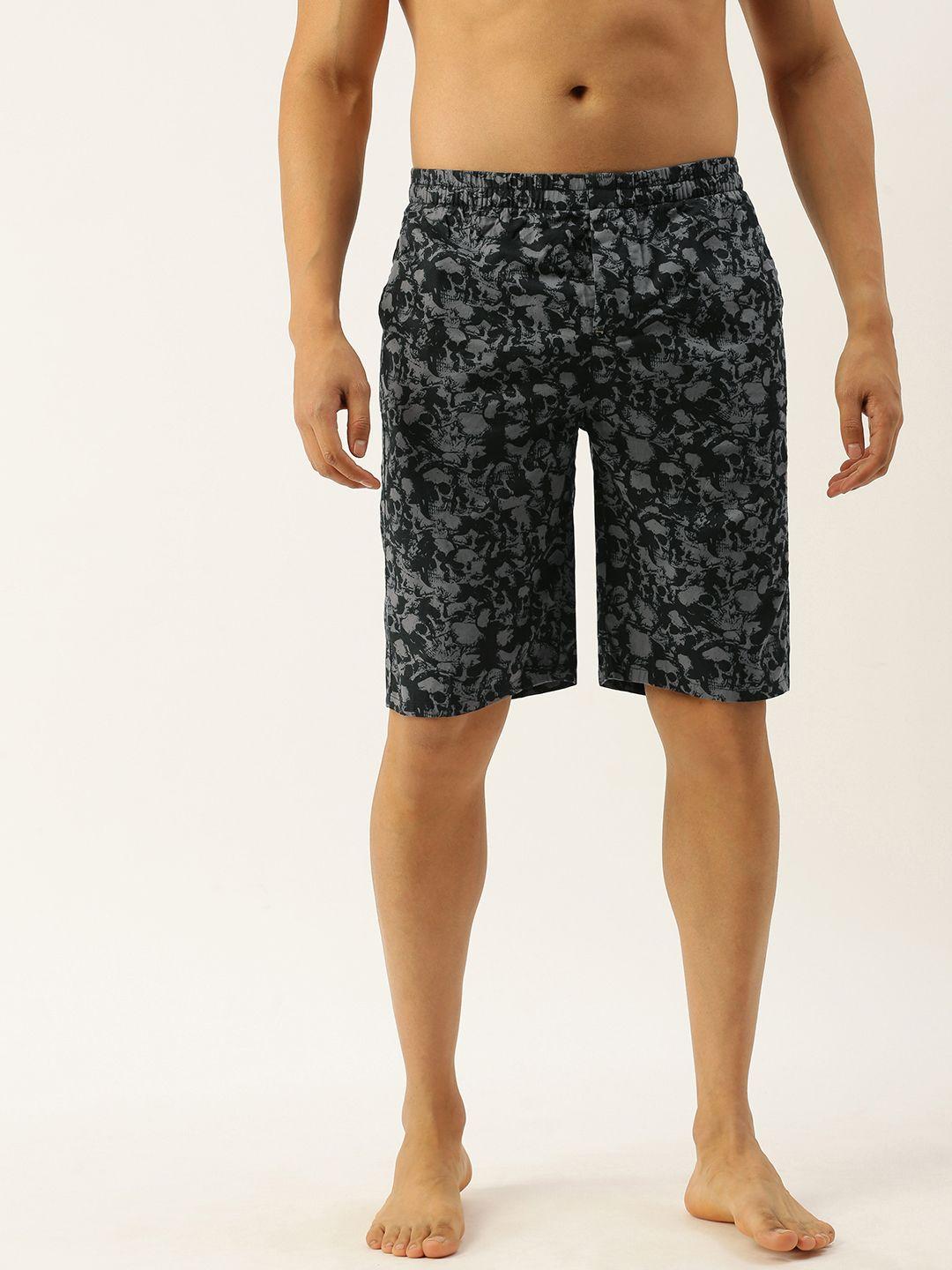 the indian garage co men black & grey printed boxers 0620-bxr06-11