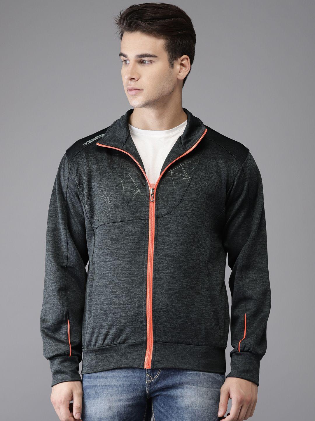 the indian garage co men charcoal grey solid bomber