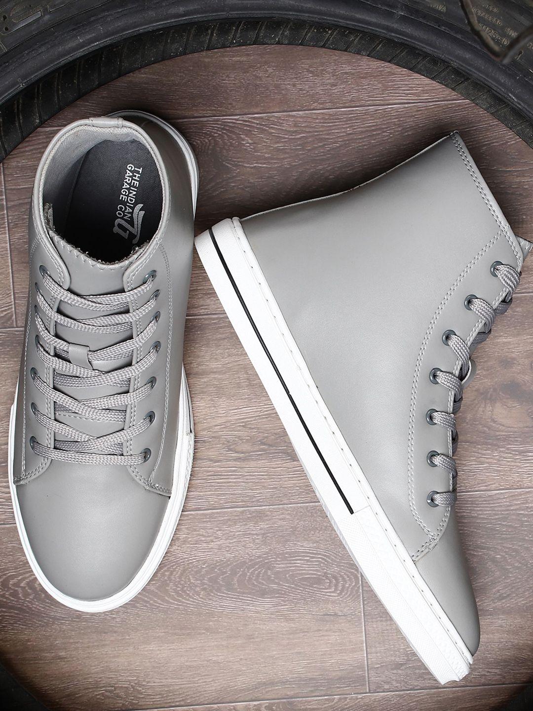 the indian garage co men contrast sole high-top sneakers