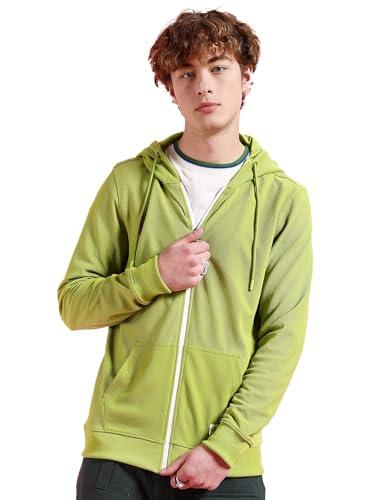 the indian garage co men green regular fit self design sweatshirt