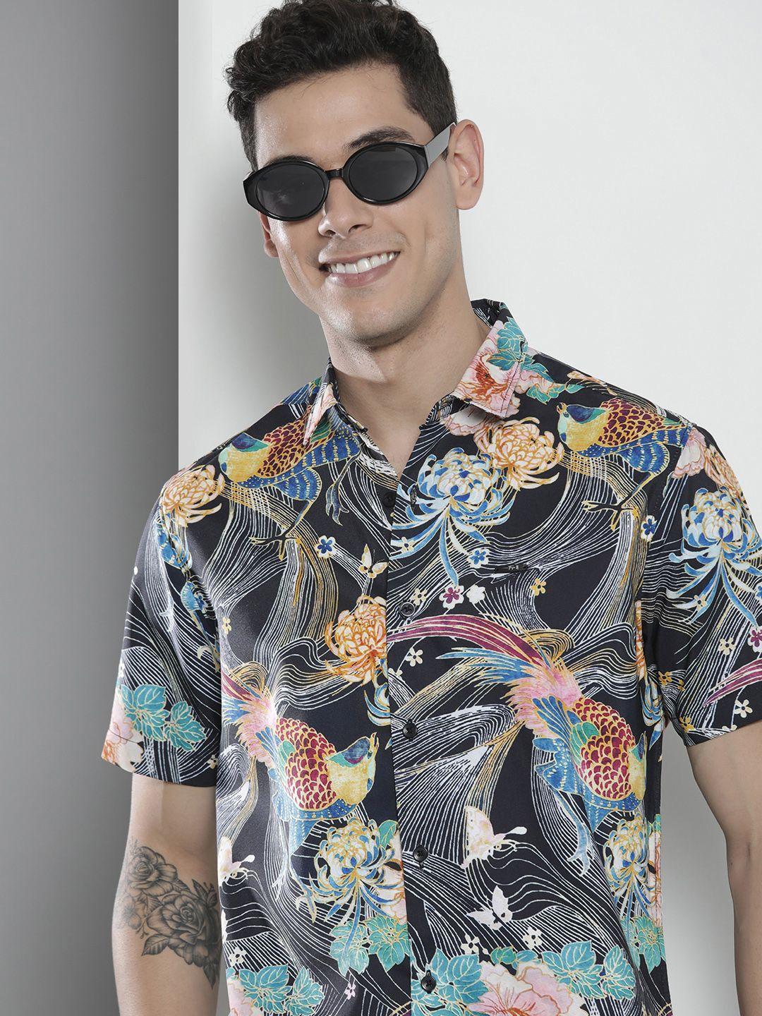 the indian garage co men multicoloured floral printed casual shirt