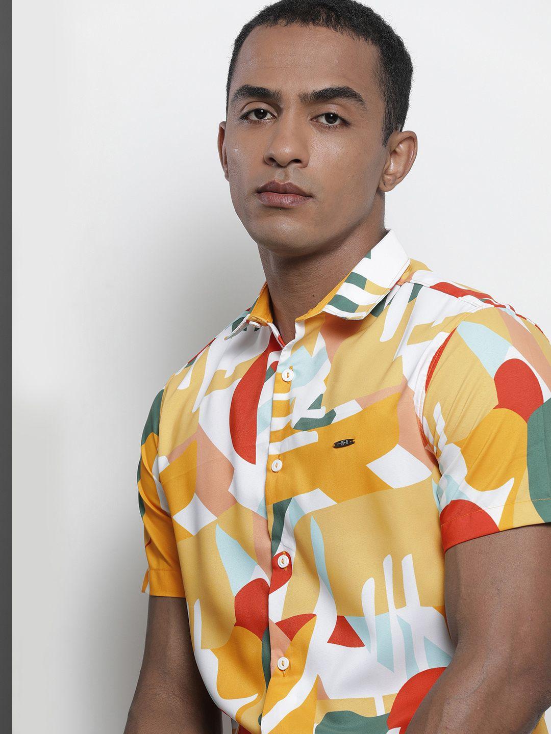 the indian garage co men multicoloured printed casual shirt