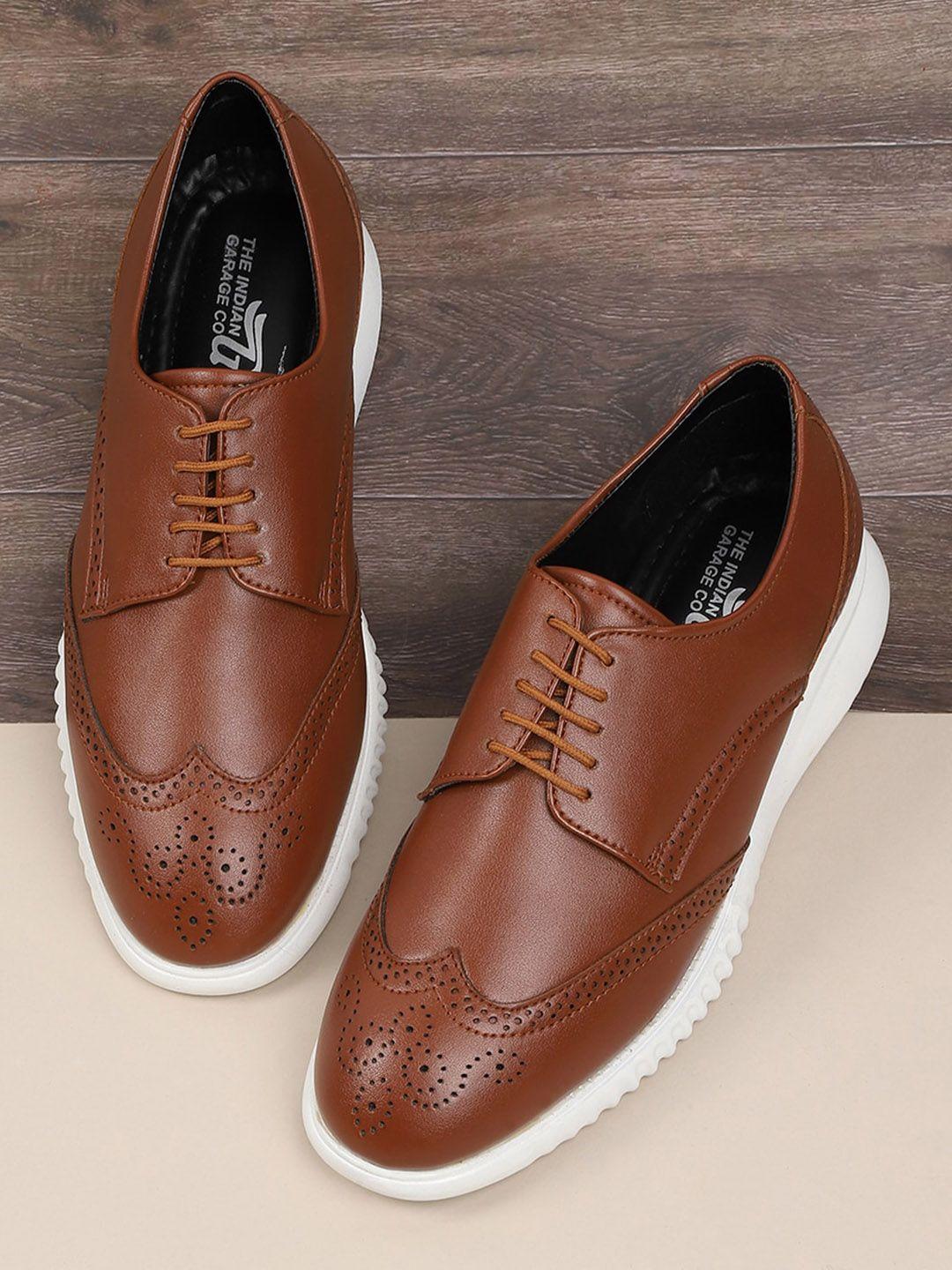 the indian garage co men perforated brogues