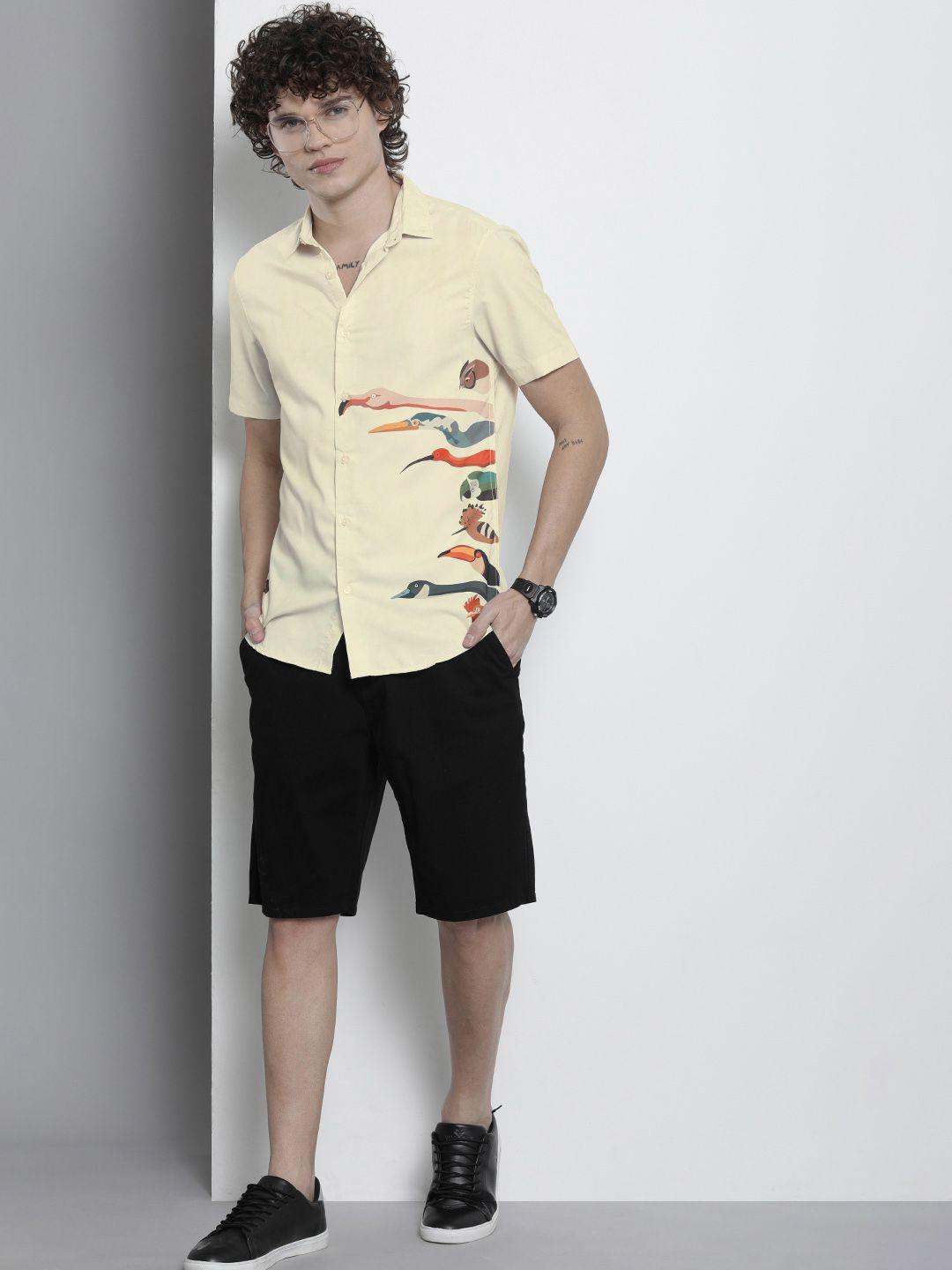 the indian garage co men printed casual shirt