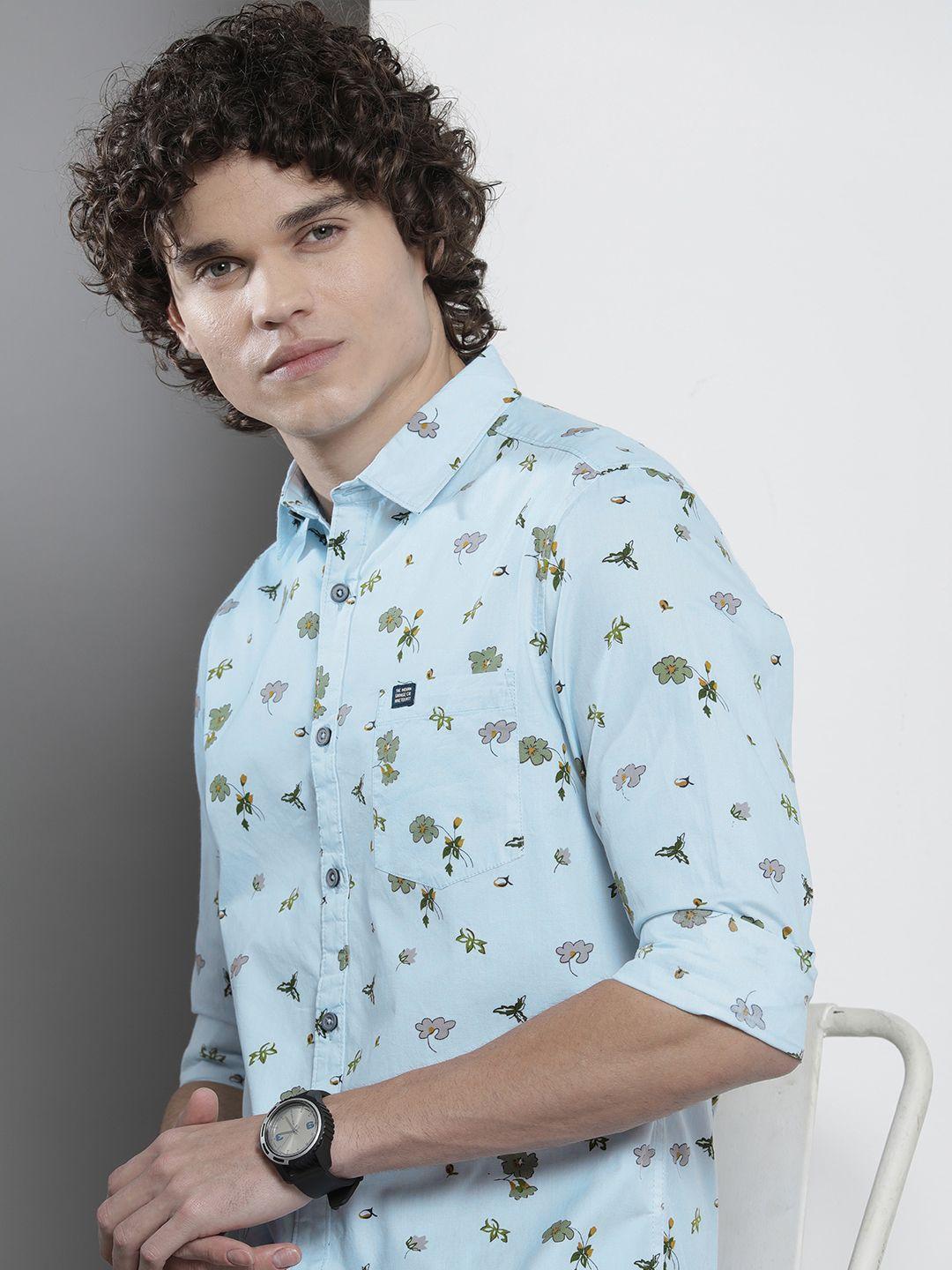 the indian garage co men regular fit floral printed casual shirt