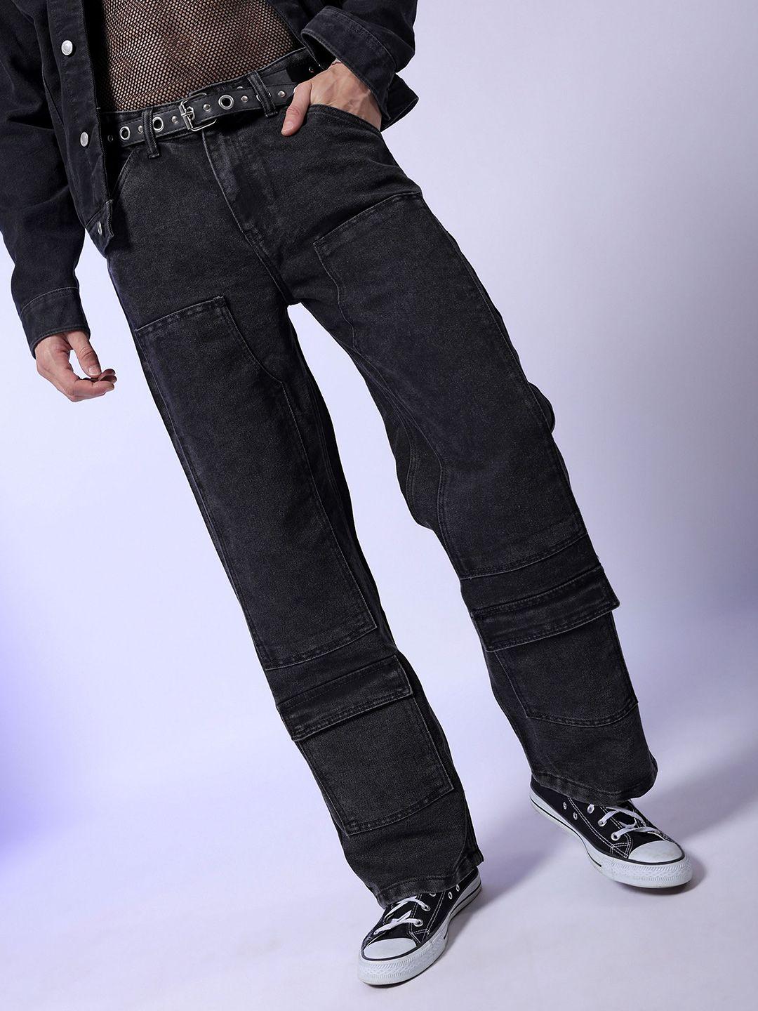 the indian garage co men relaxed fit mildly distressed jeans