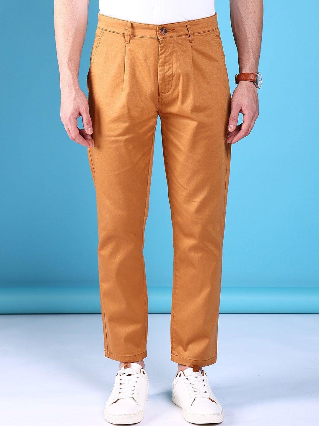 the indian garage co men slim fit cotton trousers