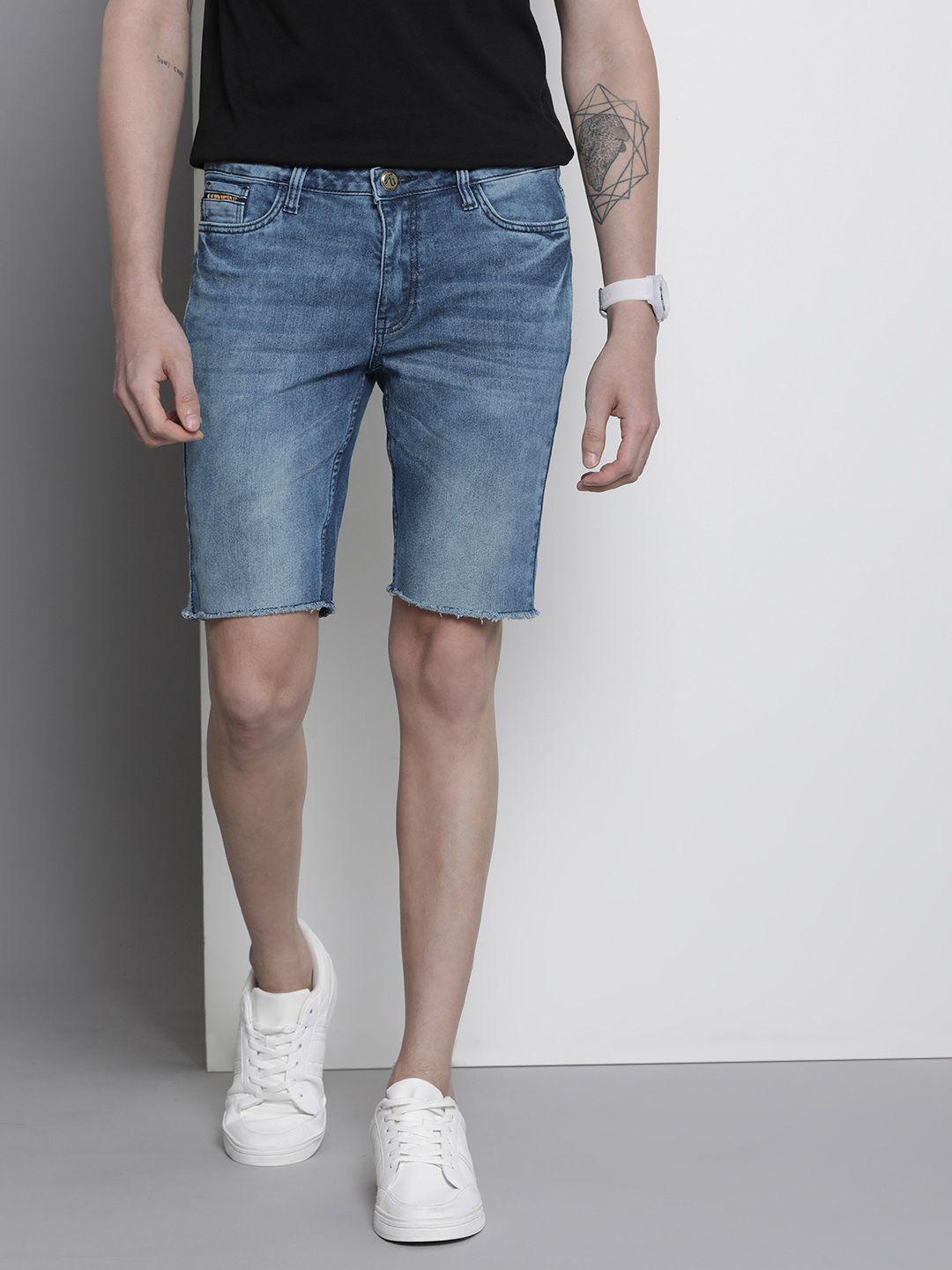 the indian garage co men slim fit denim shorts