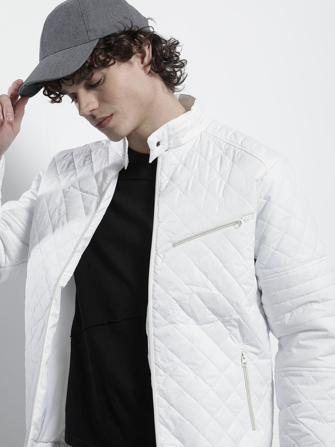 the indian garage co men solid padded jacket