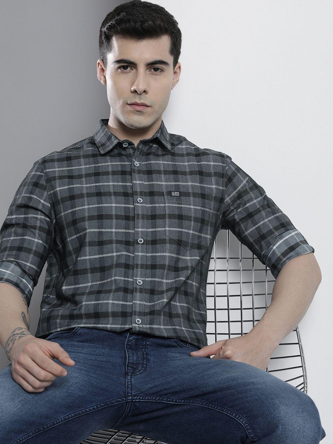 the indian garage co men tartan checked casual shirt