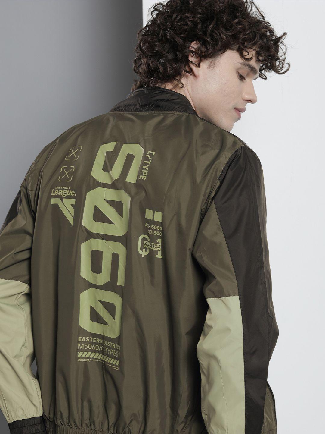 the indian garage co men typography bomber jacket