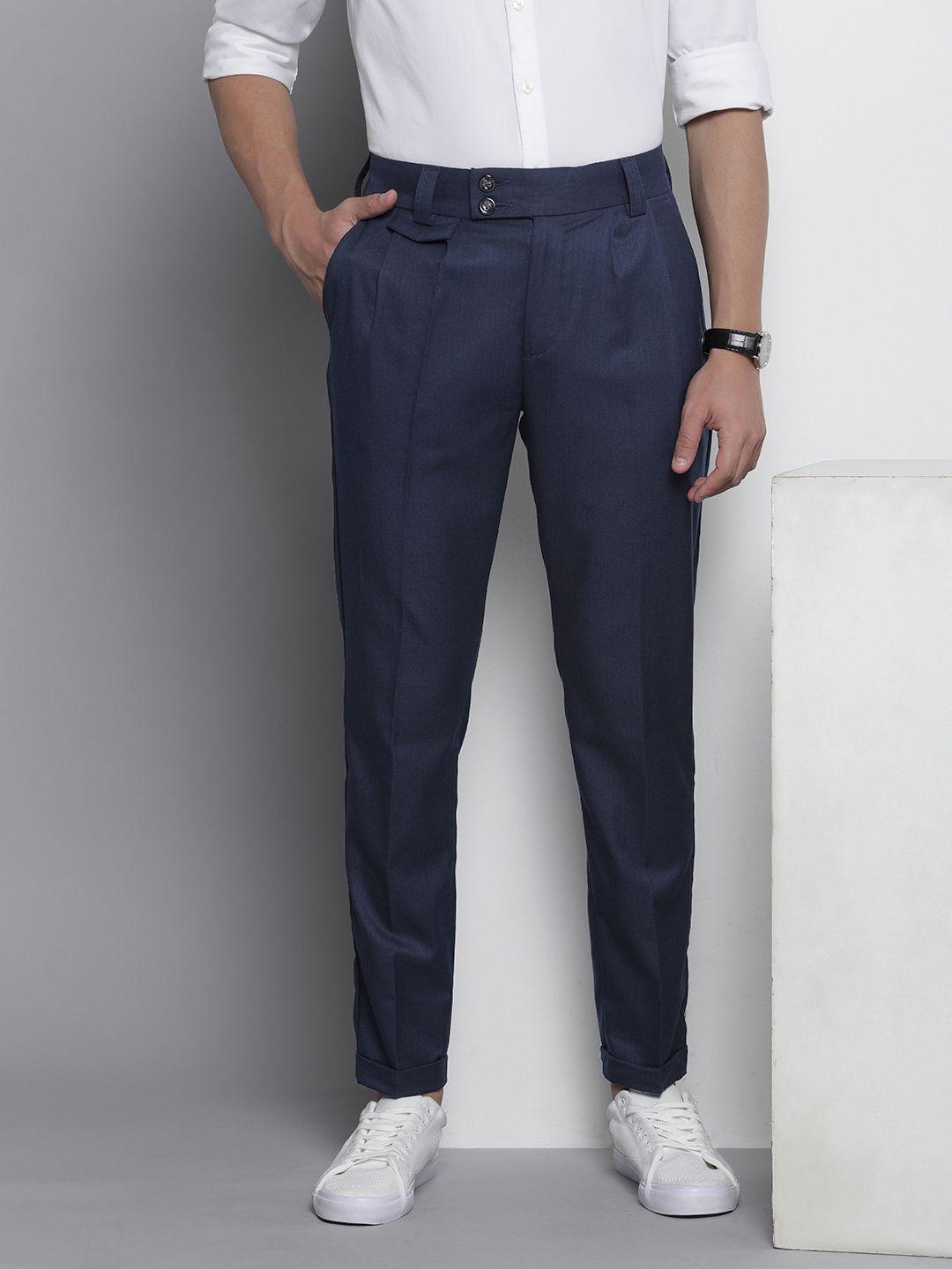 the indian garage co striped slim fit trousers