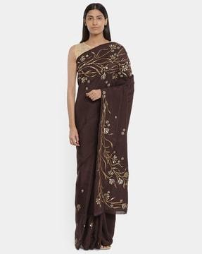 the joyce embroidered saree