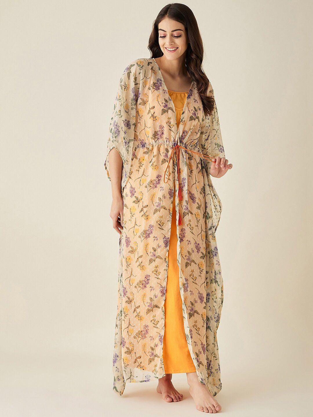 the kaftan company floral printed maxi nightdress