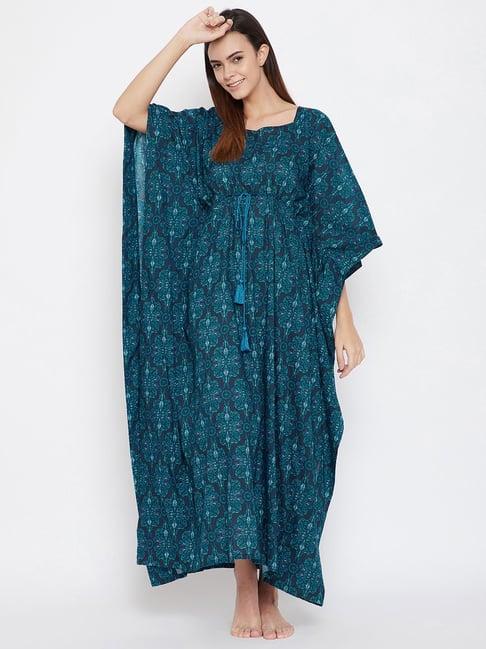 the kaftan company navy printed kaftan