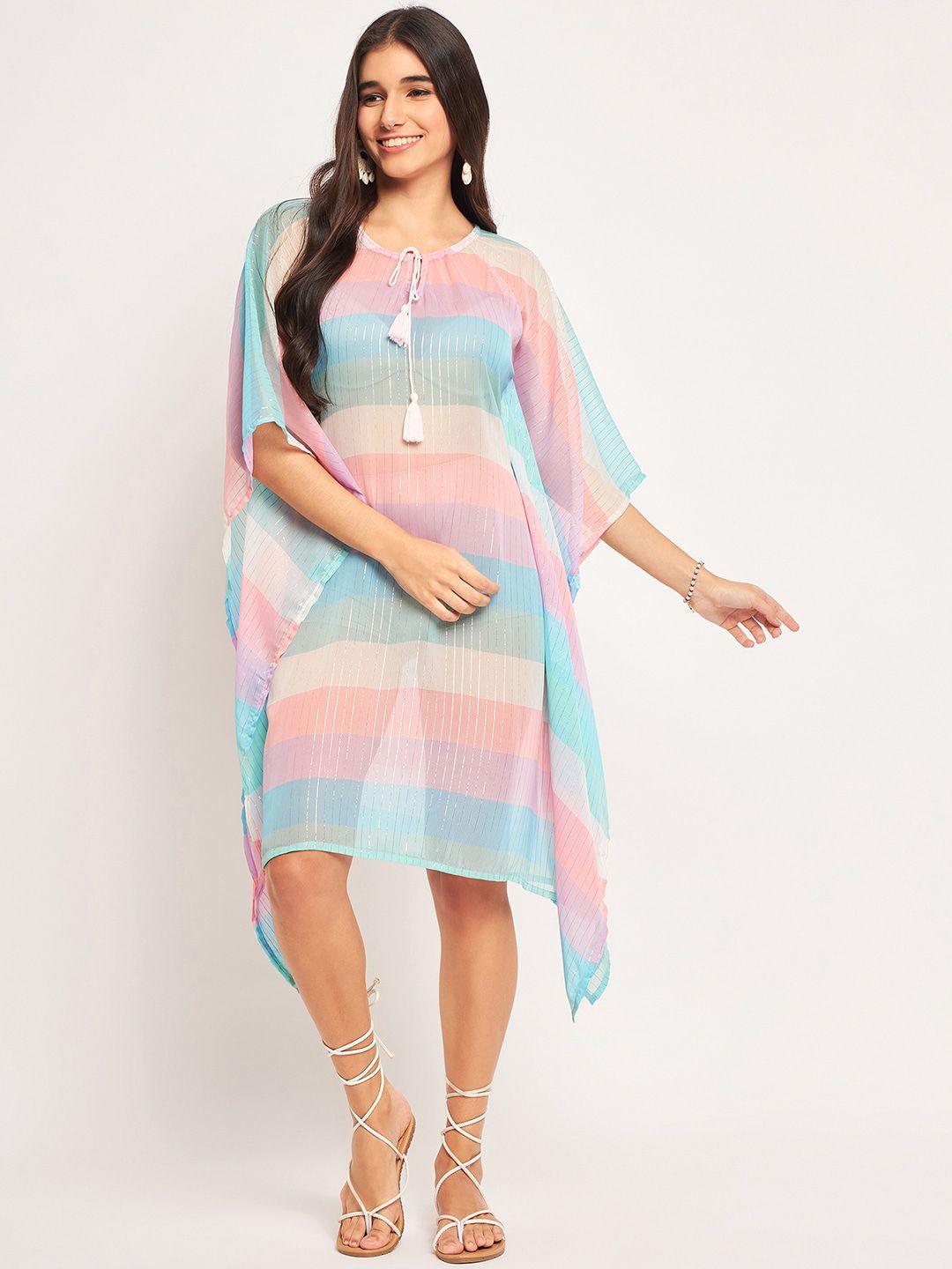 the kaftan company striped kaftan cover up dress