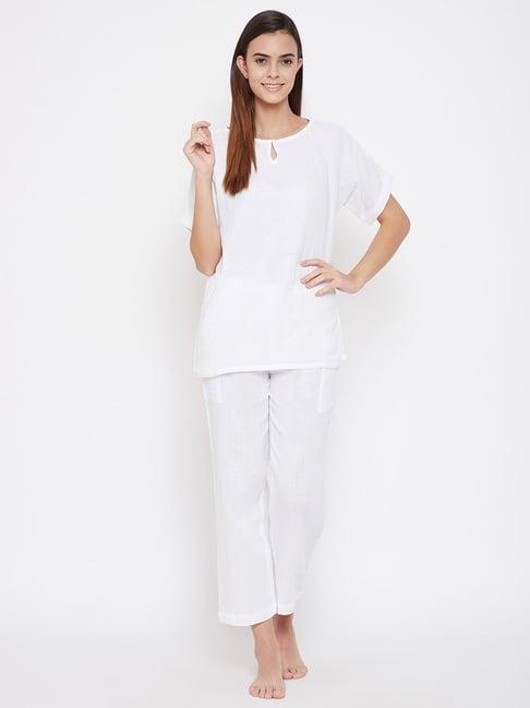 the kaftan company white cotton pyjama sets