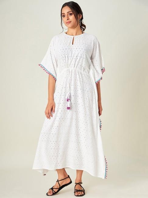 the kaftan company white kaftan dress