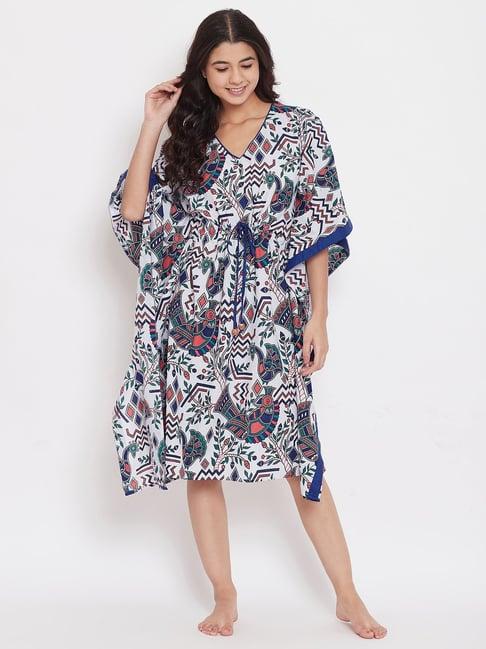 the kaftan company white printed kaftan