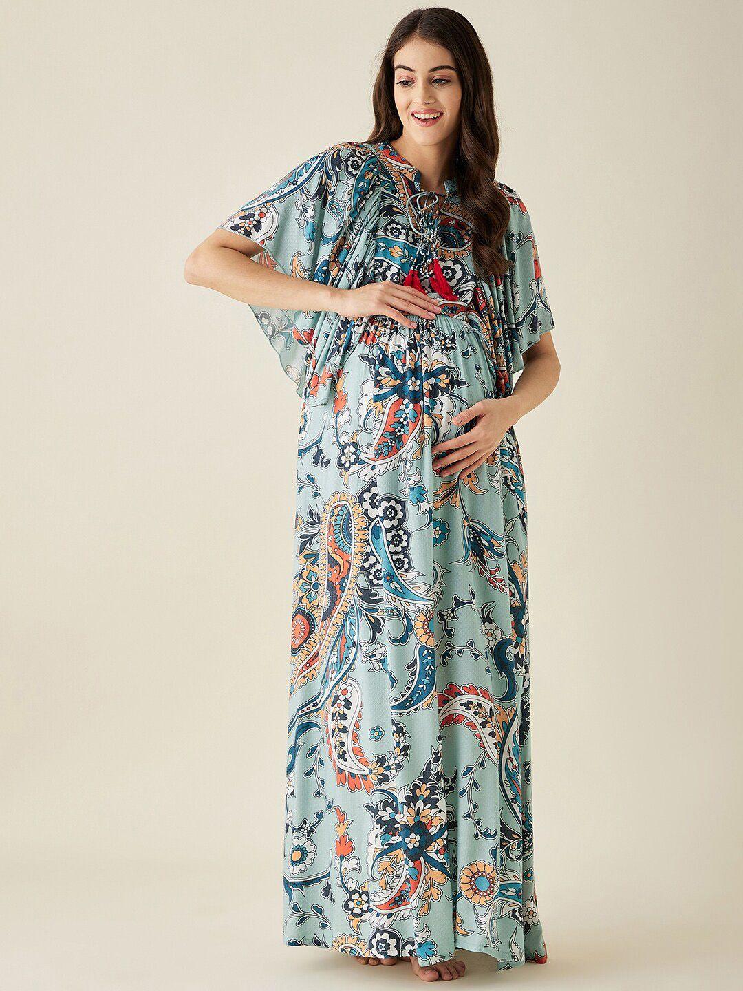 the kaftan company women printed maternity nightdress