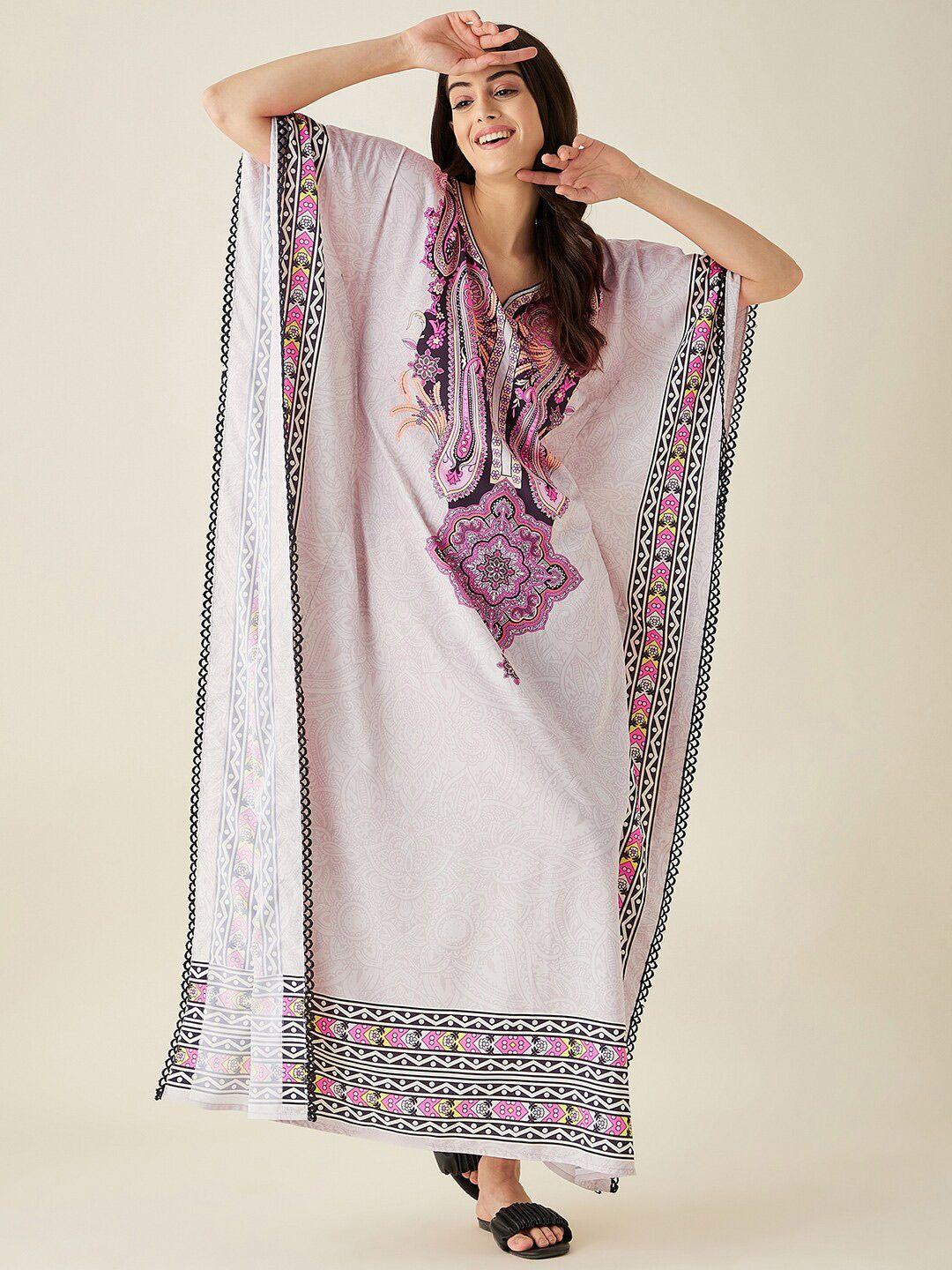 the kaftan company women printed maxi nightdress