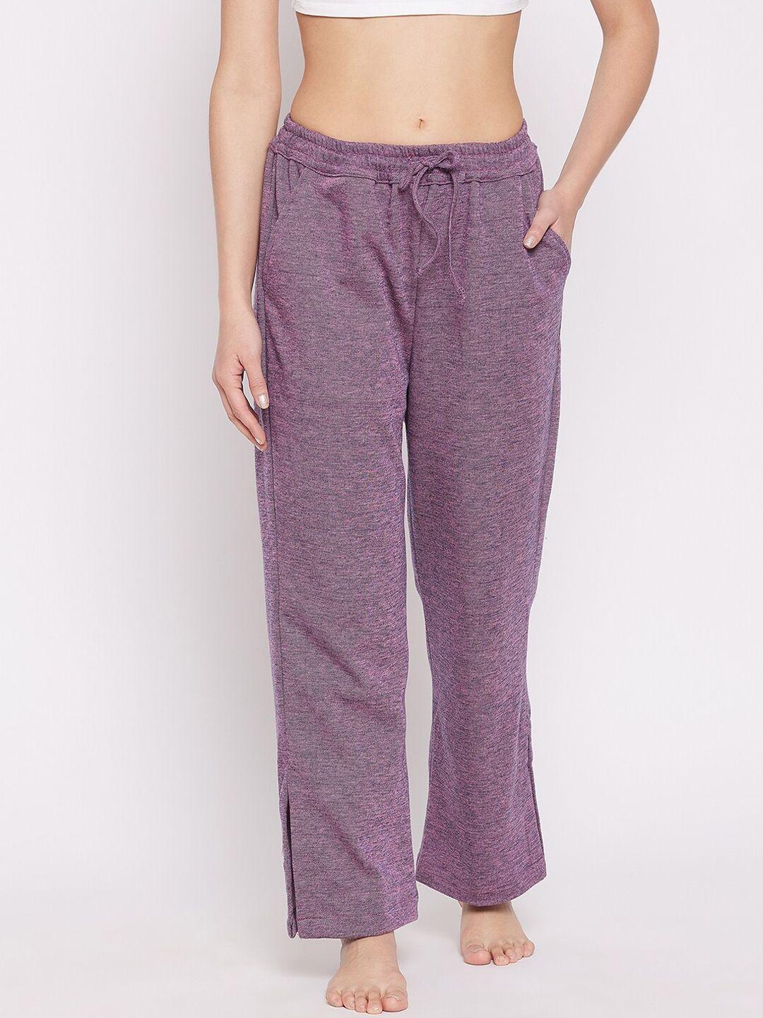 the kaftan company women purple solid lounge pants