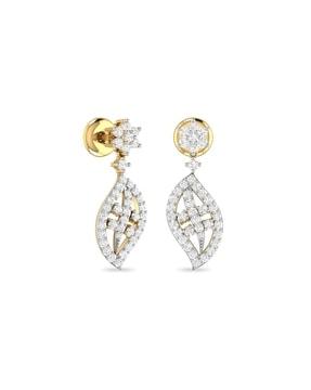 the kaitie 18k gold diamond earrings