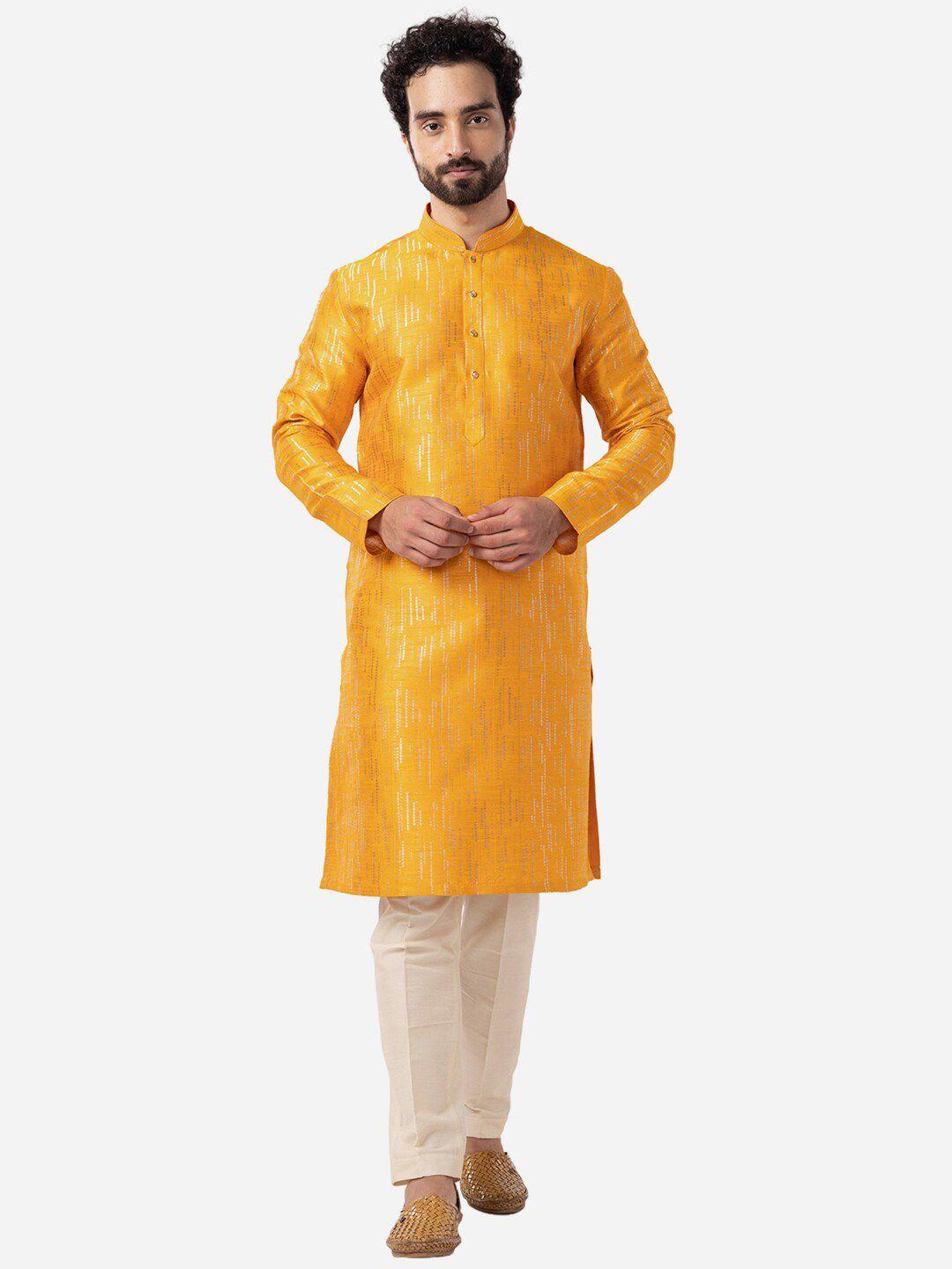 the kurta company abstract printed mandarin collar kurta